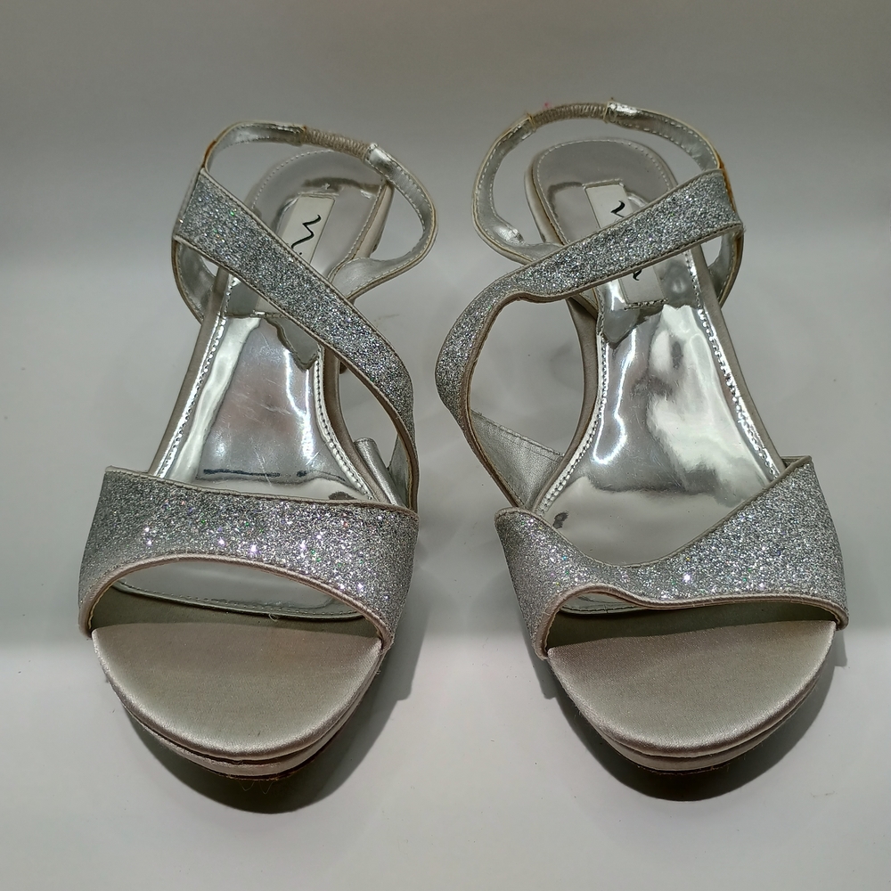 Nina Glittering Silver Heels